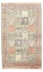  Kashmir Ren Silke Teppe 94X154 Ekte Orientalsk Håndknyttet Beige/Hvit/Creme (Silke, India)