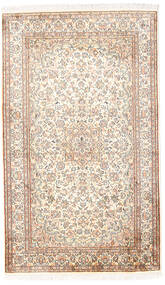  Kashmir Ren Silke Teppe 92X153 Ekte Orientalsk Håndknyttet Mørk Beige/Beige (Silke, India)