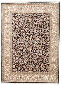  Kashmir Ren Silke Teppe 158X218 Ekte Orientalsk Håndknyttet Gul/Beige (Silke, India)