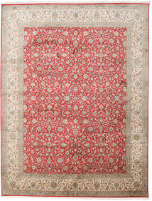  Kashmir Ren Silke Teppe 245X320 Ekte Orientalsk Håndknyttet Lysbrun/Lys Grå (Silke, India)