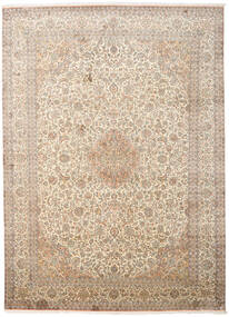  Kashmir Ren Silke Teppe 247X341 Ekte Orientalsk Håndknyttet Lysbrun/Beige (Silke, India)