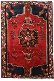  Ghashghai Teppe 184X272 Ekte Orientalsk Håndknyttet Svart/Mørk Rød/Rust (Ull, Persia/Iran)
