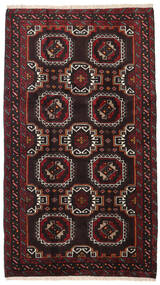  Beluch Teppe 99X172 Ekte Orientalsk Håndknyttet Svart/Mørk Rød (Ull, Persia/Iran)