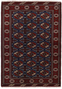  Turkaman Teppe 135X190 Ekte Orientalsk Håndknyttet Mørk Rød (Ull, Persia/Iran)