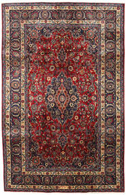  Mashad Teppe 197X304 Ekte Orientalsk Håndknyttet Mørk Rød/Mørk Brun (Ull, Persia/Iran)