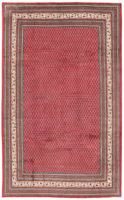  Sarough Mir Teppe 200X315 Ekte Orientalsk Håndknyttet Mørk Brun/Mørk Rød (Ull, Persia/Iran)