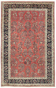  Sarough Teppe 205X320 Ekte Orientalsk Håndknyttet Mørk Rød/Svart (Ull, Persia/Iran)