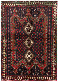  Afshar Teppe 148X211 Ekte Orientalsk Håndknyttet Svart/Mørk Rød (Ull, Persia/Iran)