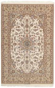  Isfahan Silkerenning Teppe 158X237 Ekte Orientalsk Håndvevd Beige, Brun ()