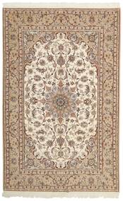  Isfahan Silkerenning Teppe 155X242 Ekte Orientalsk Håndvevd Lys Grå/Beige ( Persia/Iran)