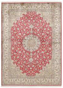  Kashmir Ren Silke Teppe 158X213 Ekte Orientalsk Håndknyttet Lys Grå/Lysbrun (Silke, India)