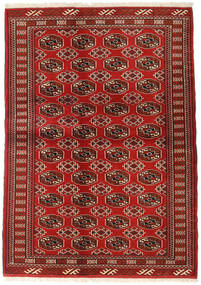  Turkaman Teppe 130X182 Ekte Orientalsk Håndknyttet Mørk Rød/Rust (Ull, Persia/Iran)