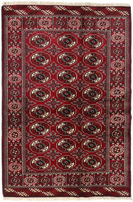  Turkaman Teppe 130X193 Ekte Orientalsk Håndknyttet Mørk Rød/Beige (Ull, Persia/Iran)