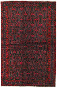  Hamadan Teppe 133X204 Ekte Orientalsk Håndknyttet Mørk Rød/Svart (Ull, Persia/Iran)