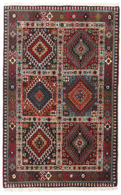  Yalameh Teppe 84X134 Ekte Orientalsk Håndknyttet Mørk Rød/Svart (Ull, Persia/Iran)