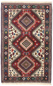  Yalameh Teppe 82X132 Ekte Orientalsk Håndknyttet Mørk Rød/Mørk Blå (Ull, Persia/Iran)