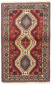  Yalameh Teppe 83X138 Ekte Orientalsk Håndknyttet Mørk Rød/Mørk Brun (Ull, Persia/Iran)