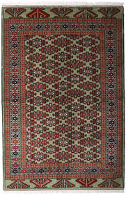  Turkaman Teppe 138X207 Ekte Orientalsk Håndknyttet Mørk Rød/Mørk Brun (Ull, Persia/Iran)