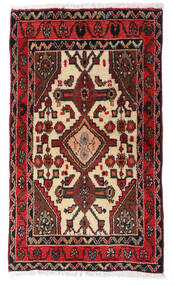 Asadabad Teppe 54X92 Ekte Orientalsk Håndknyttet Mørk Rød/Svart (Ull, Persia/Iran)