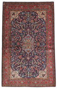  Sarough Sherkat Farsh Teppe 130X207 Ekte Orientalsk Håndknyttet Mørk Rød/Svart (Ull, Persia/Iran)