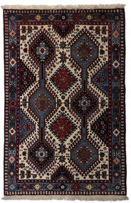 Yalameh Teppe 80X126 Ekte Orientalsk Håndknyttet Mørk Rød/Mørk Grå (Ull, Persia/Iran)