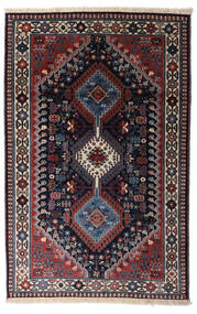  Yalameh Teppe 79X124 Ekte Orientalsk Håndknyttet Mørk Lilla/Mørk Grå/Mørk Rød (Ull, Persia/Iran)