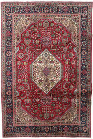  Tabriz Teppe 197X293 Ekte Orientalsk Håndknyttet Mørk Brun/Mørk Rød (Ull, Persia/Iran)