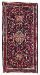  Sarough Teppe 64X125 Ekte Orientalsk Håndknyttet Mørk Rød/Mørk Lilla (Ull, Persia/Iran)