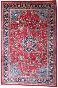  Mahal Teppe 220X335 Ekte Orientalsk Håndknyttet Rød/Lys Grå (Ull, Persia/Iran)