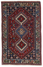  Yalameh Teppe 80X130 Ekte Orientalsk Håndknyttet Mørk Rød/Mørk Brun (Ull, Persia/Iran)