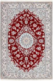  Nain 9La Teppe 134X203 Ekte Orientalsk Håndknyttet Mørk Rød/Lys Grå ( Persia/Iran)