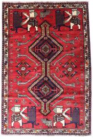  Ghashghai Teppe 162X242 Ekte Orientalsk Håndknyttet Rød/Mørk Rød (Ull, Persia/Iran)