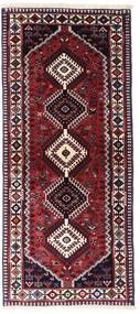  Yalameh Teppe 83X190 Ekte Orientalsk Håndknyttet Teppeløpere Mørk Rød/Rød (Ull, )