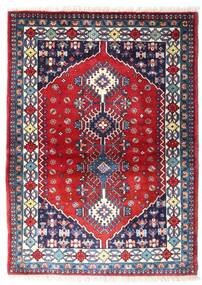  Yalameh Teppe 103X143 Ekte Orientalsk Håndknyttet Mørk Lilla/Mørk Rød (Ull, Persia/Iran)