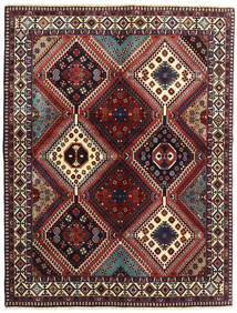  Yalameh Teppe 152X198 Ekte Orientalsk Håndknyttet Mørk Rød/Mørk Brun (Ull, Persia/Iran)