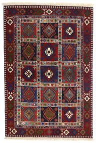  Yalameh Teppe 101X149 Ekte Orientalsk Håndknyttet Mørk Rød/Svart (Ull, Persia/Iran)