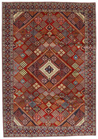  Hamadan Teppe 215X308 Ekte Orientalsk Håndknyttet Mørk Rød/Mørk Brun (Ull, Persia/Iran)