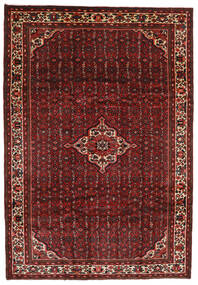  Hosseinabad Teppe 211X306 Ekte Orientalsk Håndknyttet Mørk Rød/Mørk Brun (Ull, Persia/Iran)