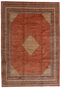  Sarough Mir Teppe 263X380 Ekte Orientalsk Håndknyttet Mørk Brun/Rød Stort (Ull, Persia/Iran)