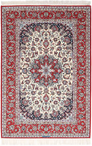  Isfahan Silkerenning Signert Exitashari Teppe 152X226 Ekte Orientalsk Håndknyttet Rød/Grå ()