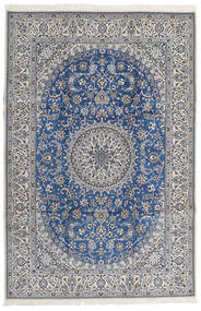  Nain 9La Teppe 206X307 Ekte Orientalsk Håndknyttet Lys Grå/Mørk Grå (Ull/Silke, Persia/Iran)