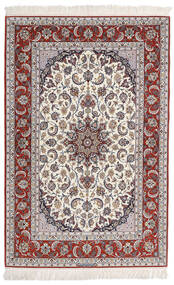  Isfahan Silkerenning Signert: Entashari Teppe 159X230 Ekte Orientalsk Håndknyttet Lys Grå/Beige (Ull/Silke, Persia/Iran)