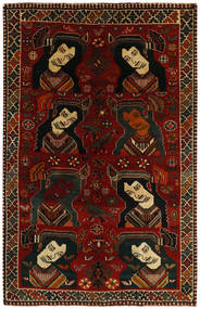  Ghashghai Teppe 150X230 Ekte Orientalsk Håndknyttet Mørk Rød/Mørk Brun (Ull, Persia/Iran)