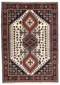  Yalameh Teppe 108X150 Ekte Orientalsk Håndknyttet Mørk Rød/Mørk Grå (Ull, Persia/Iran)