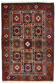  Yalameh Teppe 104X154 Ekte Orientalsk Håndknyttet Mørk Rød (Ull, Persia/Iran)