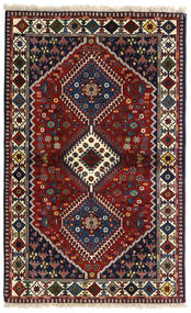 Yalameh Teppe 98X160 Ekte Orientalsk Håndknyttet Mørk Rosa/Brun (Ull, )