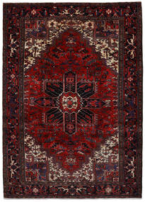  Heriz Teppe 207X288 Ekte Orientalsk Håndknyttet Mørk Brun/Mørk Rød (Ull, Persia/Iran)