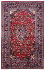  Mashad Teppe 200X319 Ekte Orientalsk Håndknyttet Mørk Lilla/Mørk Rød (Ull, Persia/Iran)