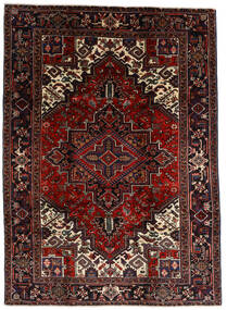  Heriz Teppe 210X290 Ekte Orientalsk Håndknyttet Mørk Brun/Mørk Rød (Ull, Persia/Iran)