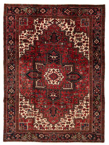  Heriz Teppe 217X296 Ekte Orientalsk Håndknyttet Mørk Rød/Mørk Brun (Ull, Persia/Iran)